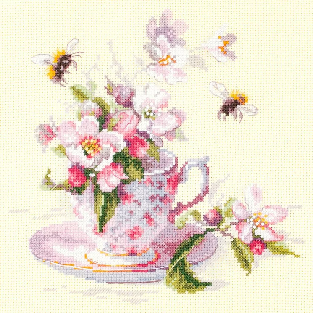 Cup And Apple Blossom